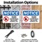 Signmission No Bare Contact With Rte Foods, 10 in W x Rectangle, Plastic OS-2PACK-NS-P-710-L-14389 - alternate 4
